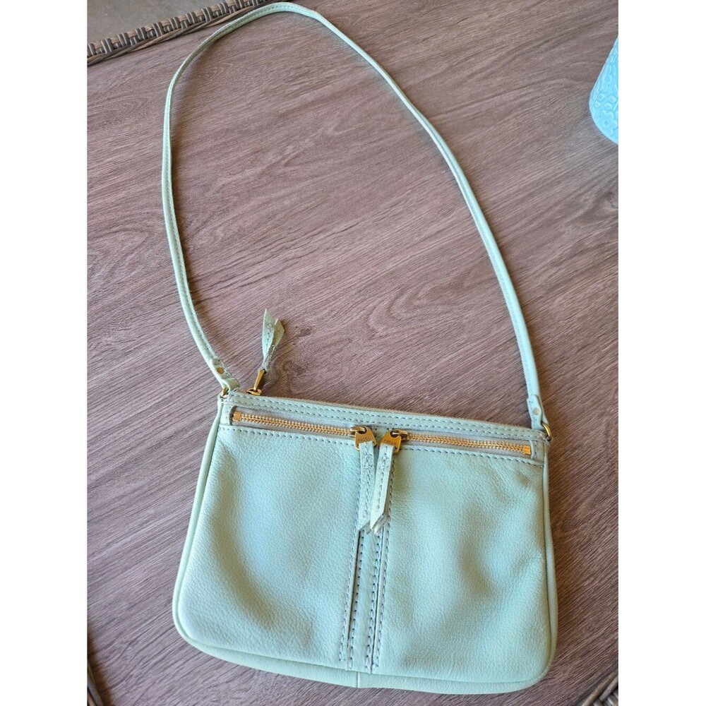 Fossil Long Live Vintage Leather Crossbody - Sage Green